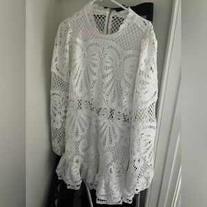 Showpo White Lace Dress